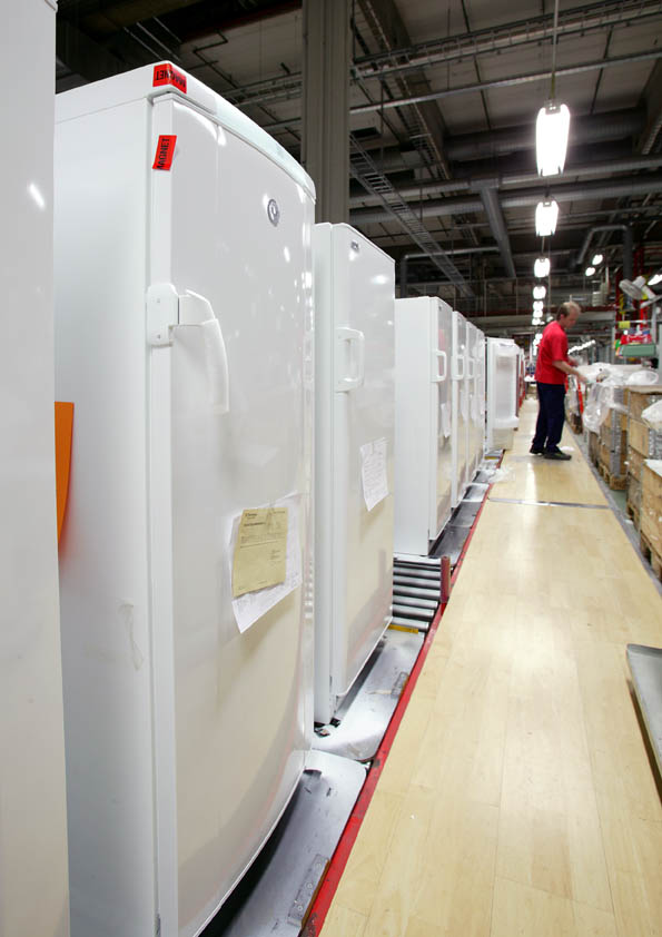 Refrigerators on a line
