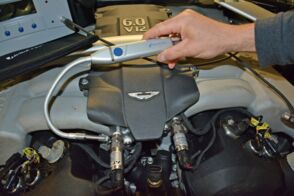 Leak detection on hydrogen propulsion device - Image courtesy of Alset. Leak Detection Car